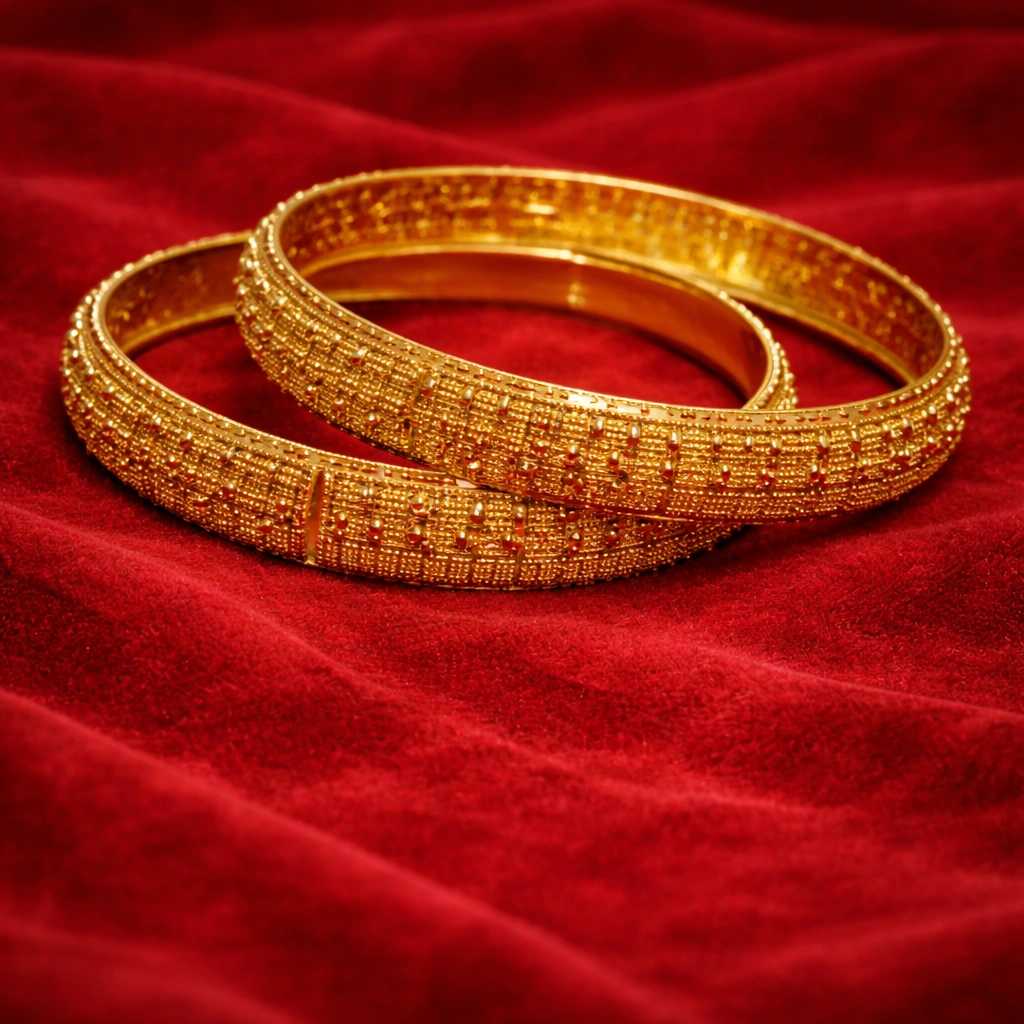 Ornate Gold Bangles